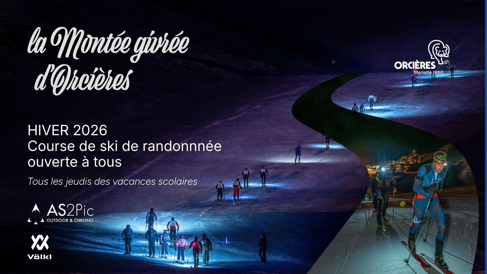 Affiche La Montée givrée d'Orcières 2026