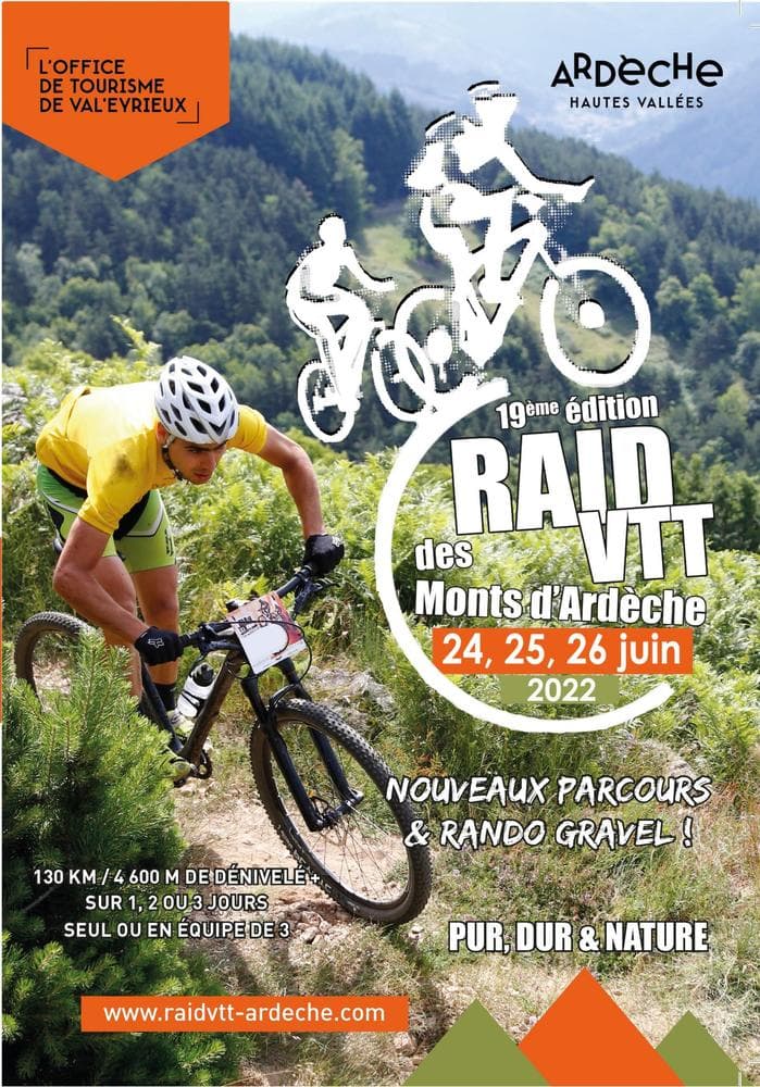 Affiche Raid VTT des Monts d’Ardèche 2022