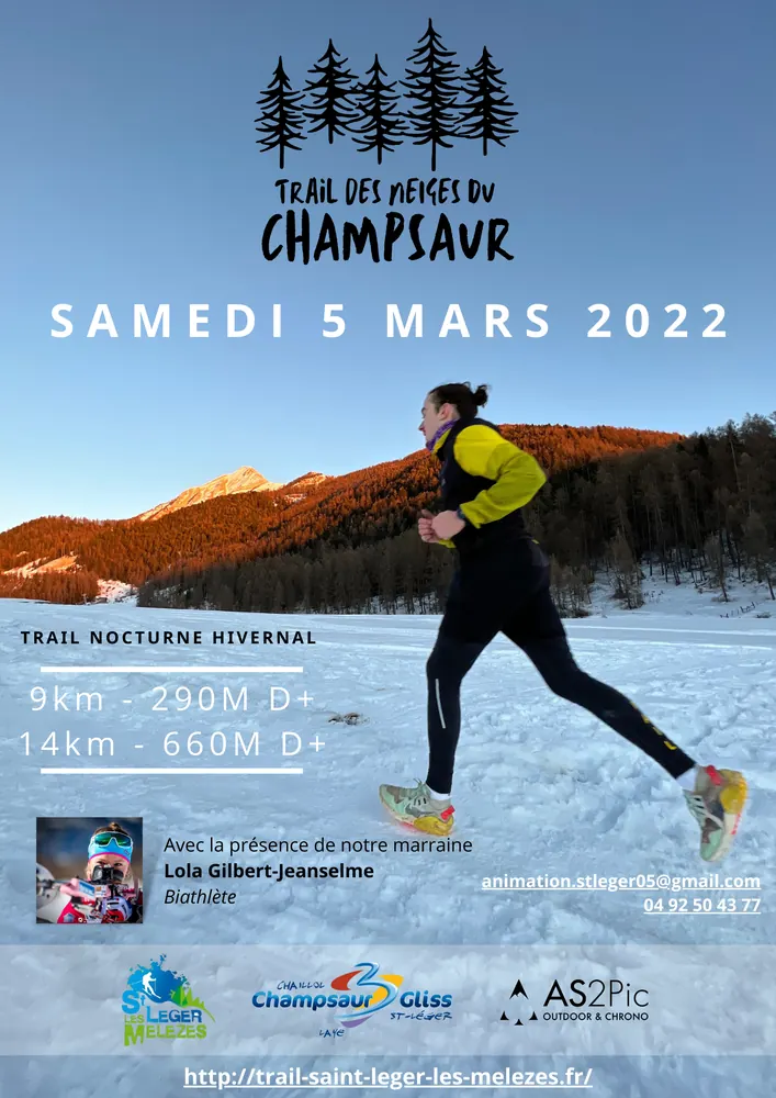 Affiche Trail des neiges du Champsaur 2022