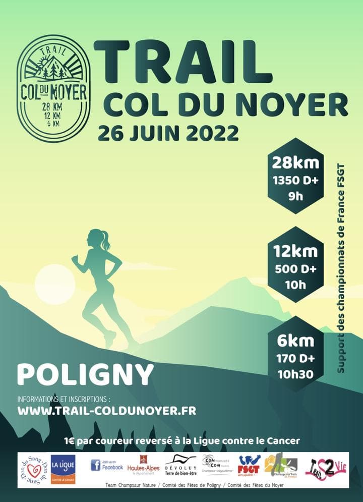 Affiche Trail du Col du Noyer 2022