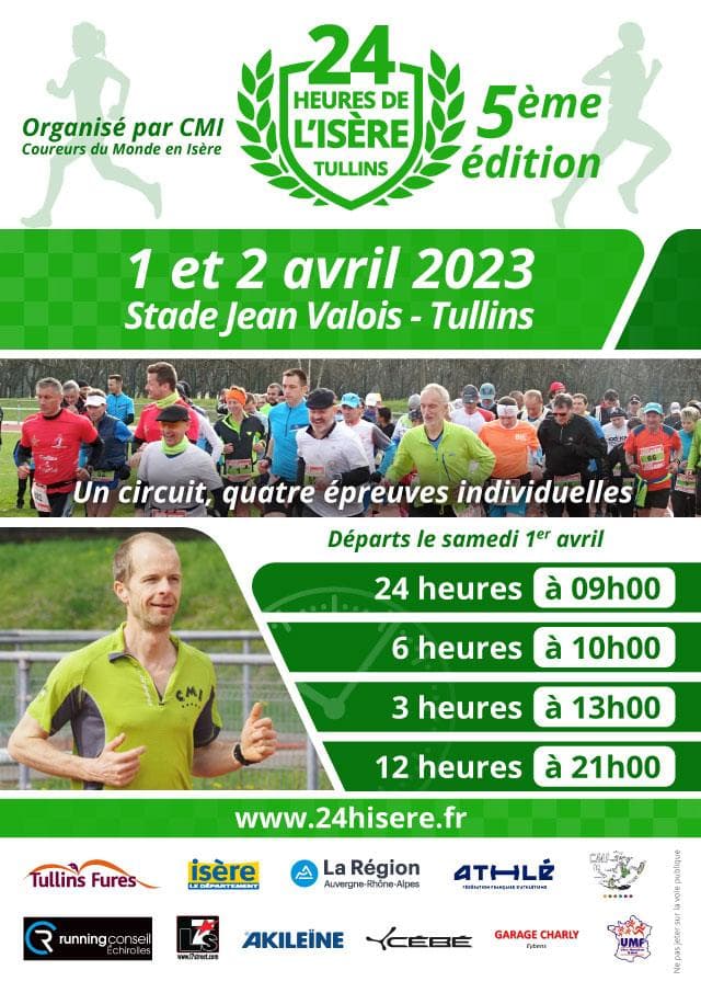 Affiche 24H de l’Isère à Tullins 2023