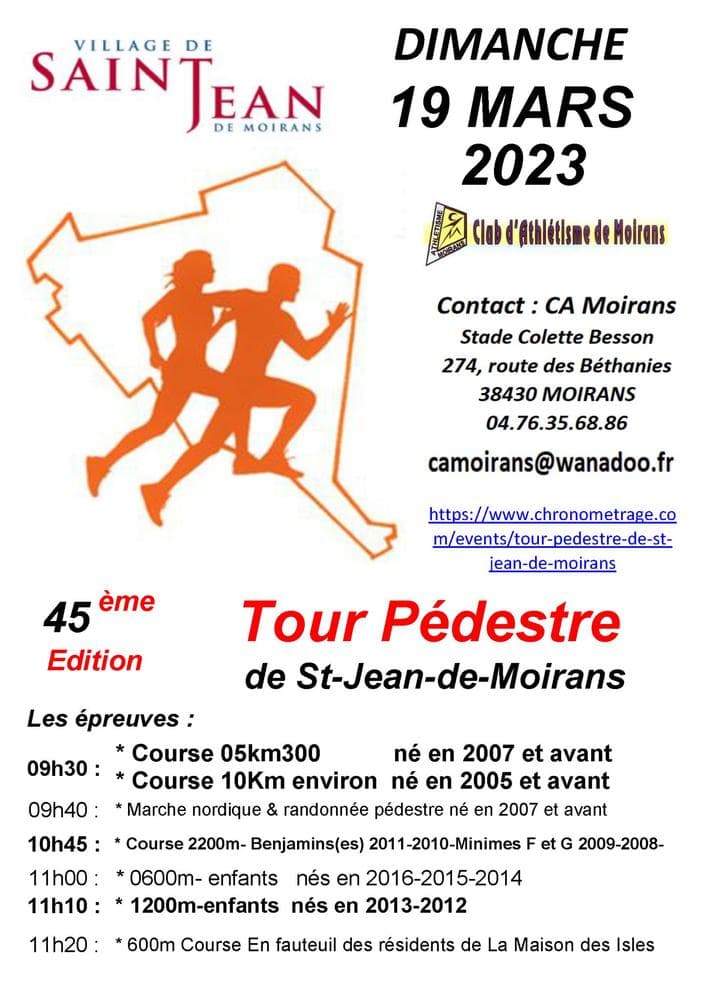 Affiche 45e Tour Pédestre de St-Jean-de-Moirans 2023