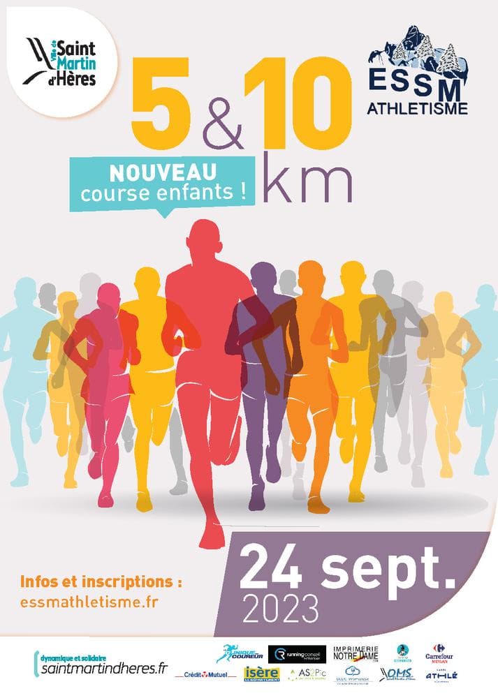 Affiche 5 & 10km de Saint-Martin d’Hères 2023