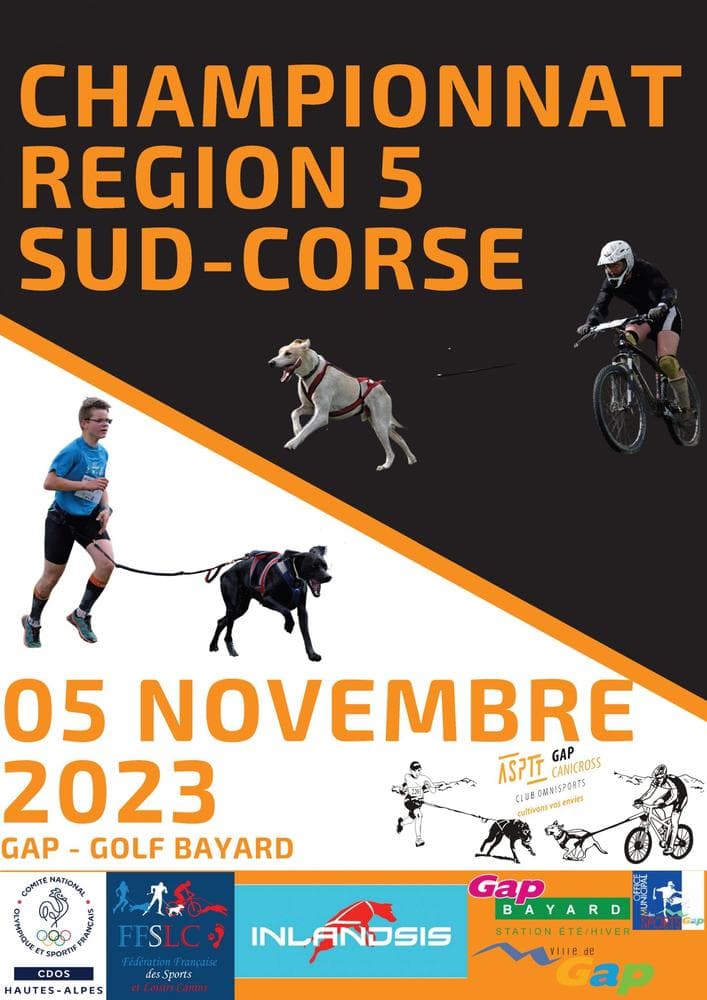 Affiche Championnat canicross Région 5 Sud-Corse 2023