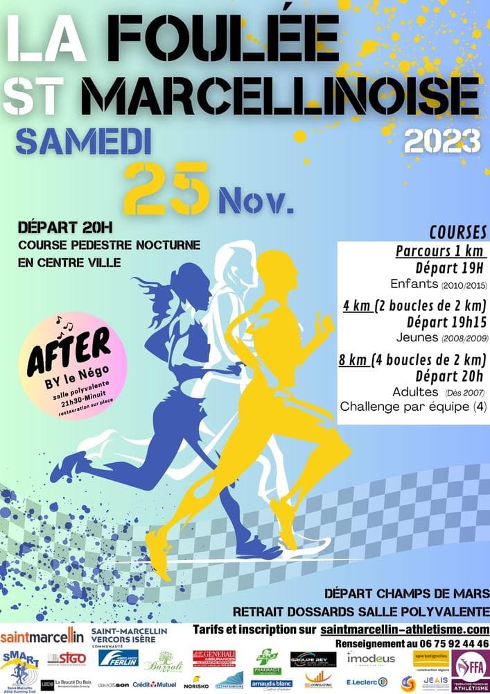 Affiche La Foulée Saint-Marcellinoise 2023