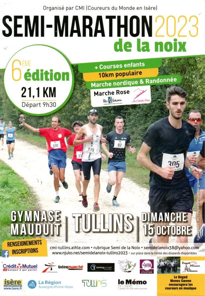 Affiche Semi-marathon de la noix 2023