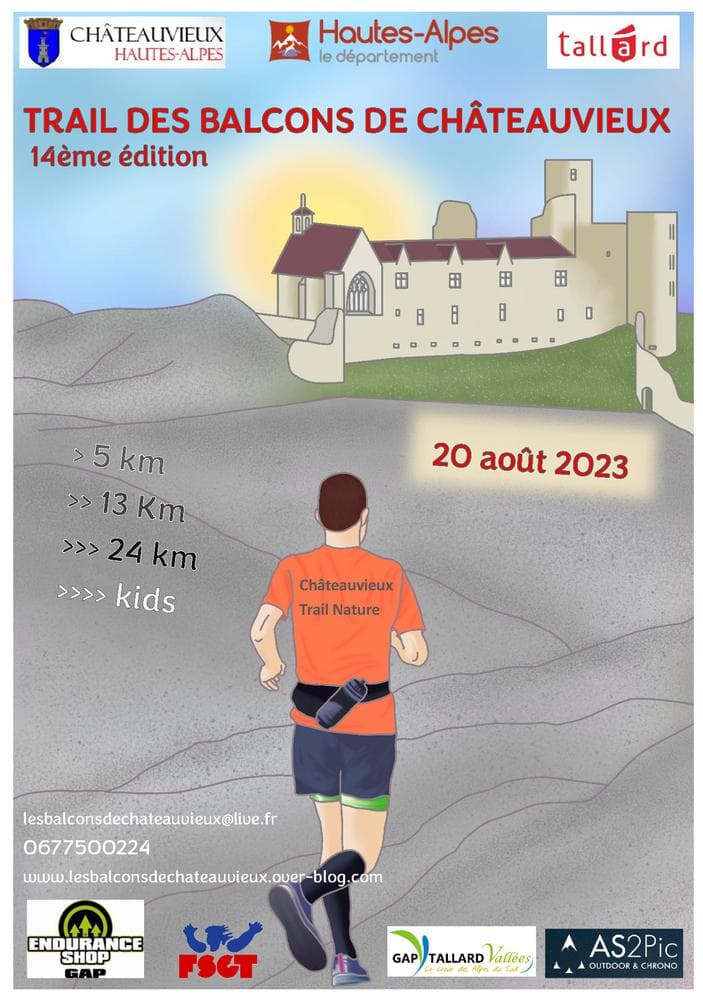 Affiche Trail des balcons de Chateauvieux 2023