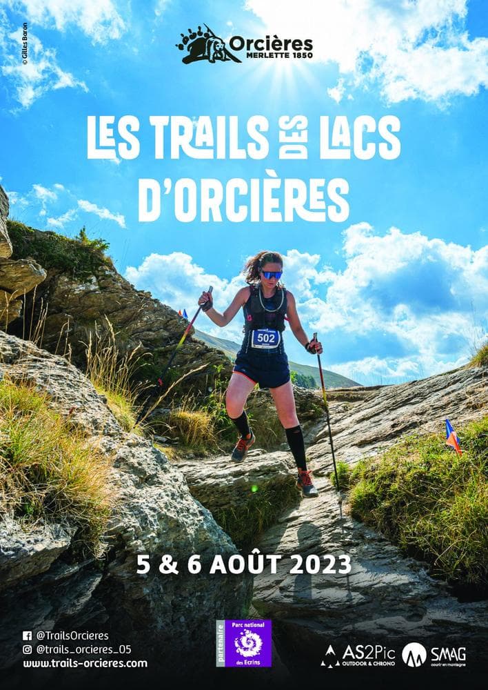 Affiche Trails des Lacs d’Orcières 2023