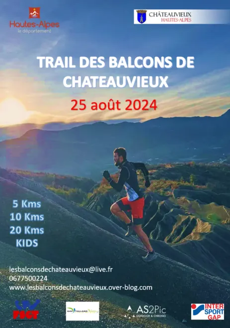 Affiche Trails des balcons de Chateauvieux 2024