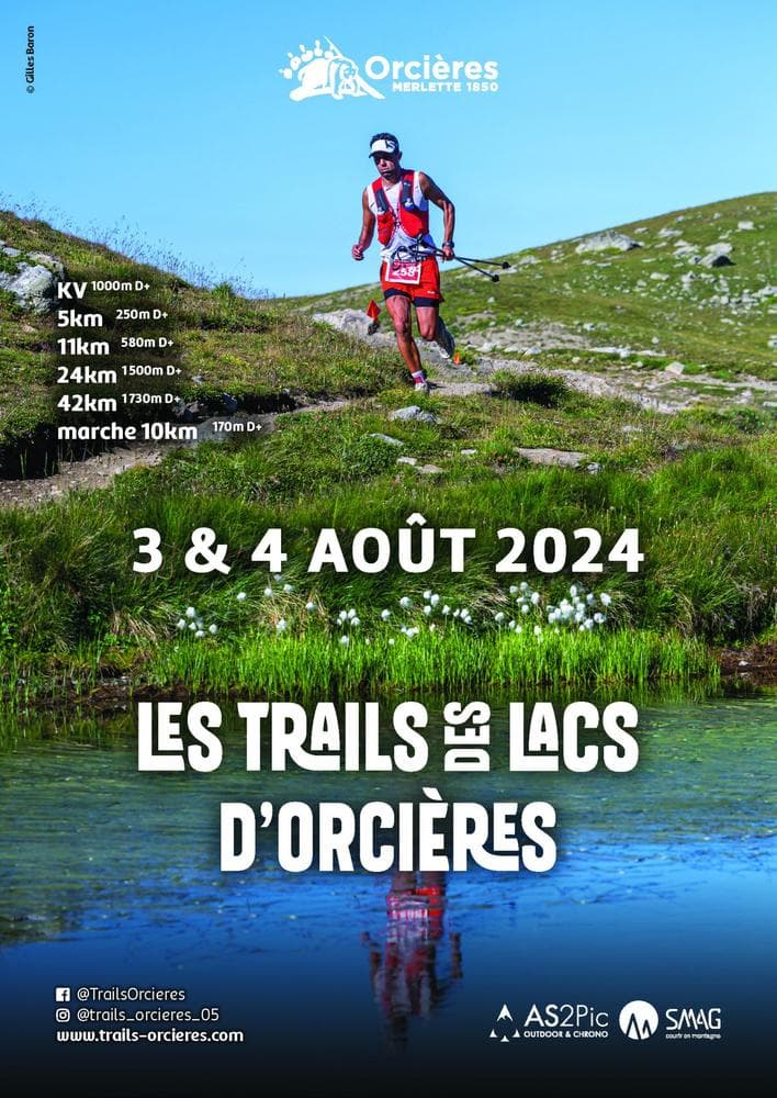 Affiche Trails des Lacs d’Orcières 2024