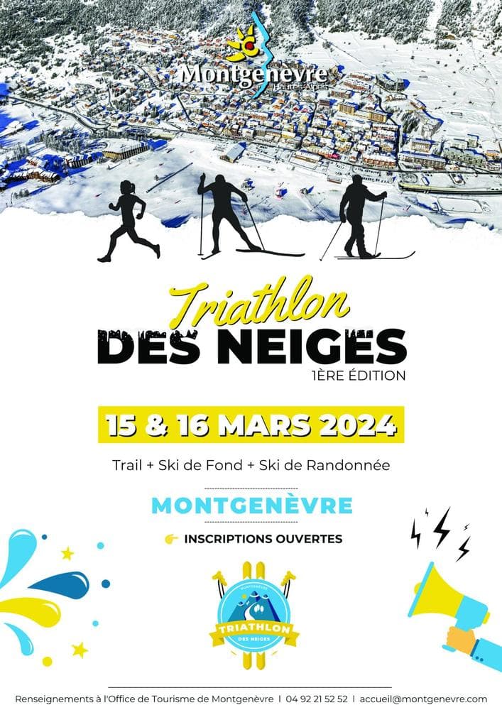 Affiche Triathlon des neiges de Montgenèvre 2024