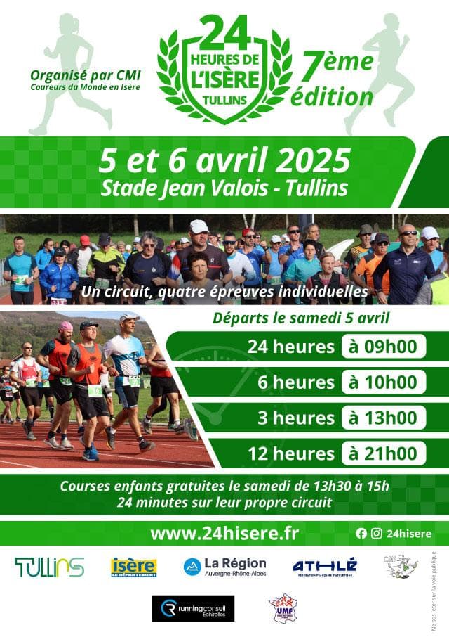 Affiche 24 heures de l’Isère 2025