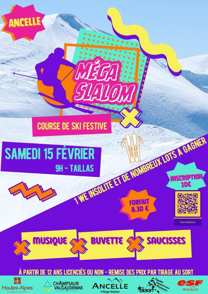 Affiche Méga Slalom Ancelle 2025