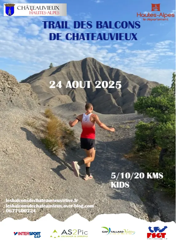 Affiche Trail des balcons de Chateauvieux 2025