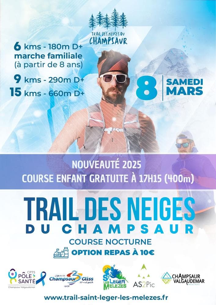Affiche Trail des neiges du Champsaur 2025