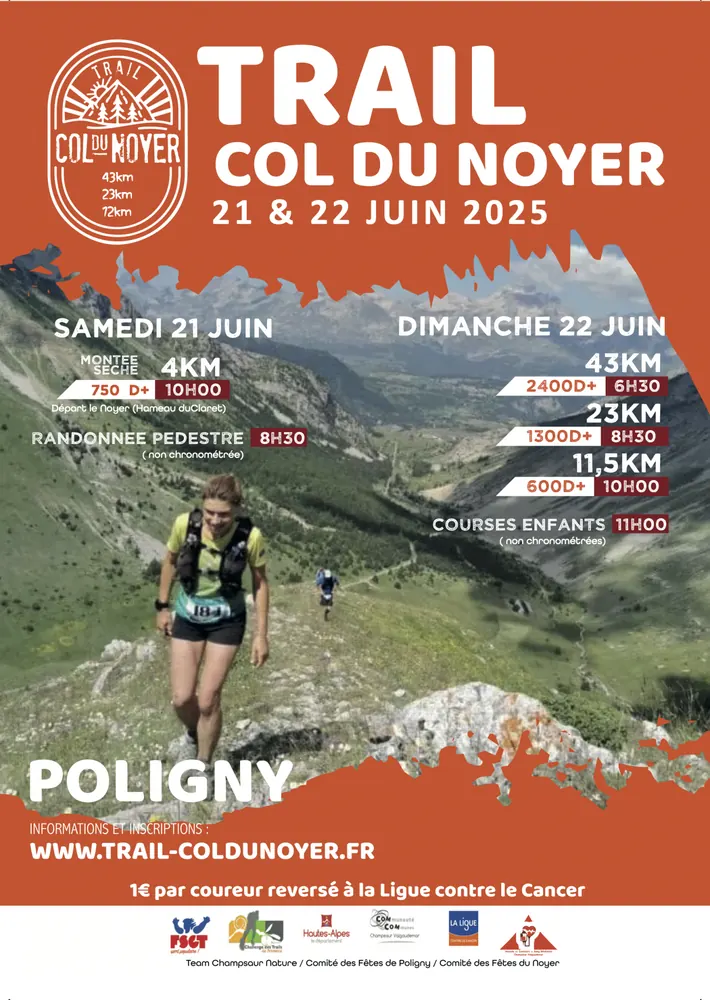 Affiche Trail du Col du Noyer 2025