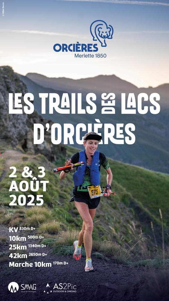 Affiche Trails des Lacs d’Orcières 2025