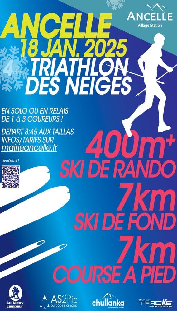 Affiche Triathlon des neiges 2025