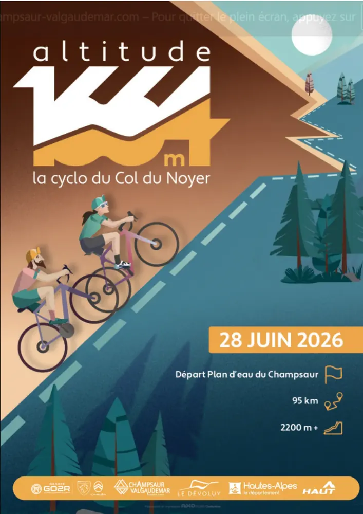 Affiche Altitude 1664 – la cyclo du Col du Noyer 2026