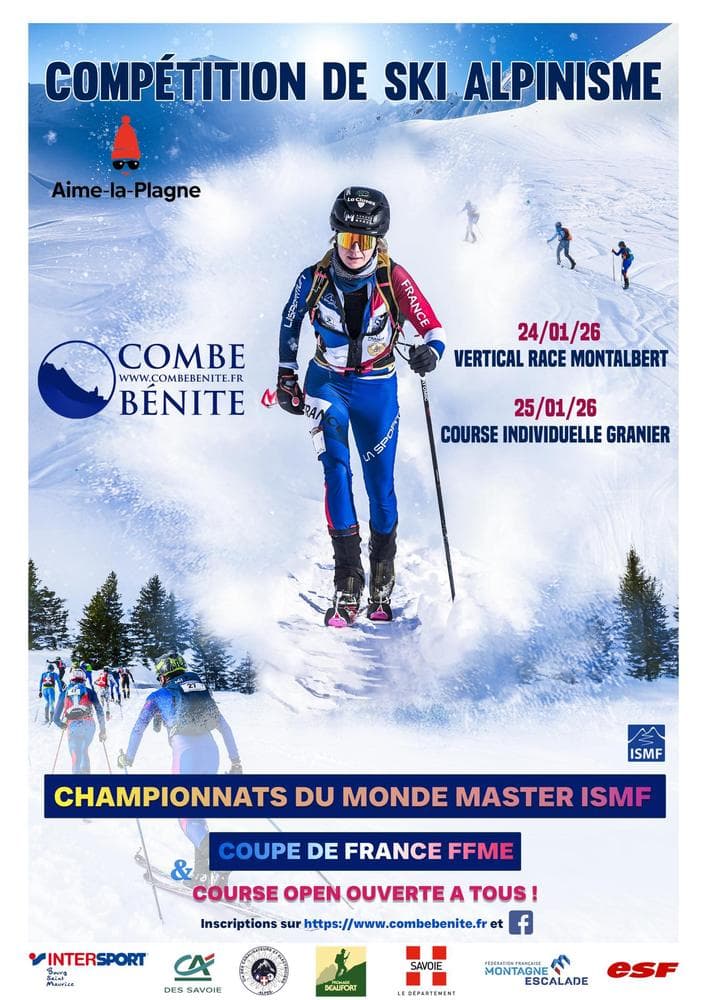 Affiche Combe bénite – Championnats du Monde Masters ISMF – Coupe de France 2026