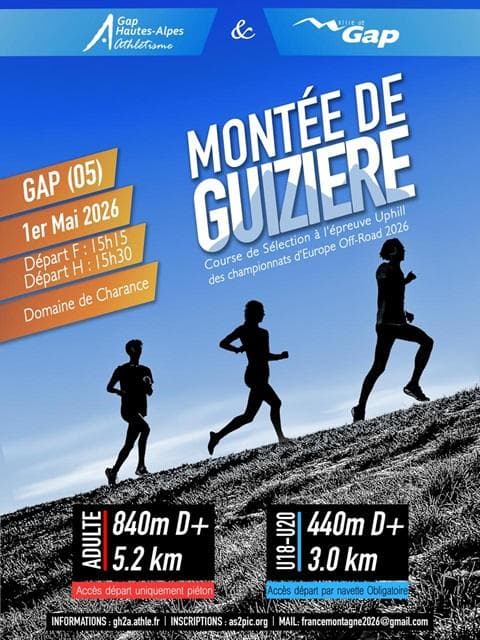 Affiche Course verticale de Guizière – Sélection aux Championnats d’Europe 2026