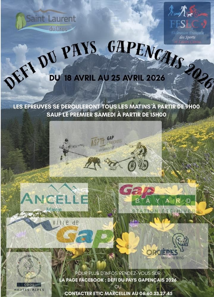 Affiche Défi du Pays Gapençais – Cani-cross 2026