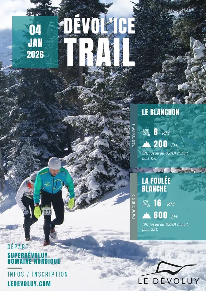 Affiche Dévol’Ice Trail 2026