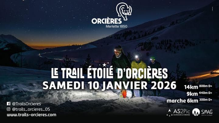 Affiche Le Trail étoilé d’Orcières 2026
