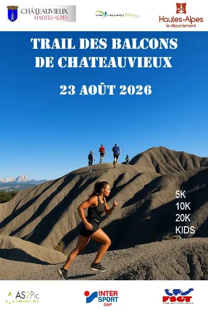 Affiche Trail des balcons de Chateauvieux 2026