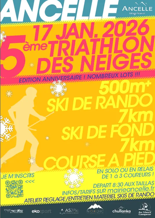 Affiche Triathlon des neiges 2026