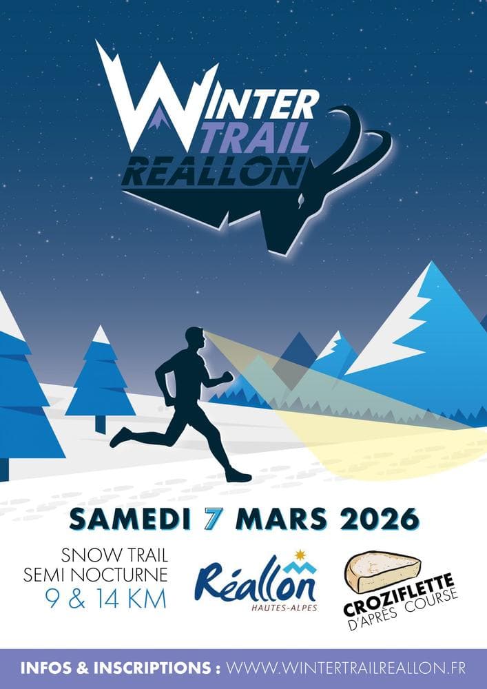 Affiche Winter Trail Réallon 2026